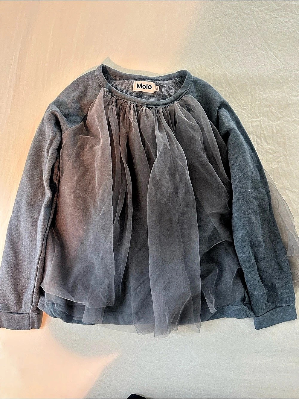 Molo Gray Tulle Sweater